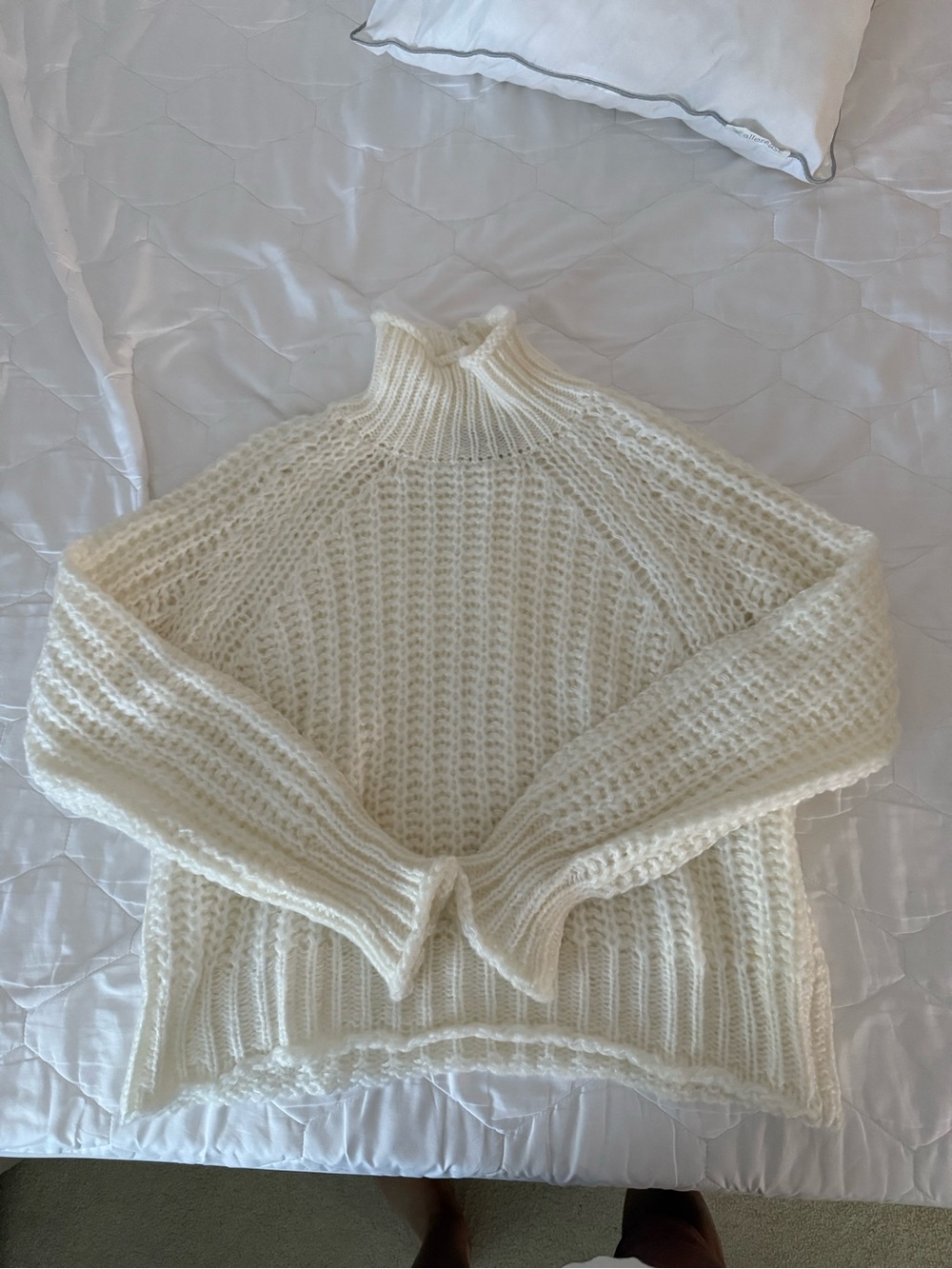 Wooden Ships Cream Chunky Knit Turtleneck Sweater